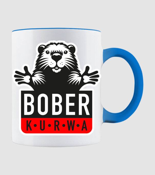 Bober kurwa minta világoskék pólón