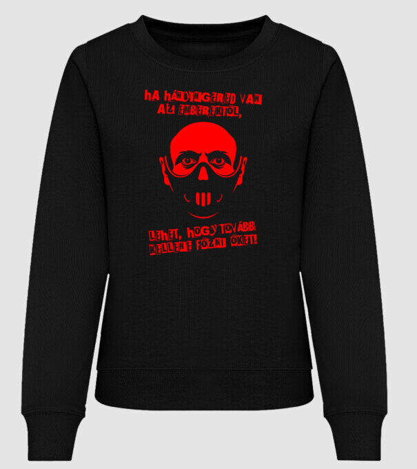 Antiszociális gasztronómia minta fekete pólón