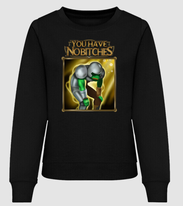 NOBITCHESMERCH minta fekete pólón