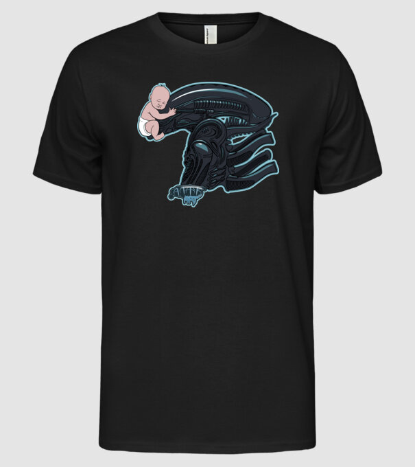 Facehugger1 minta fekete pólón