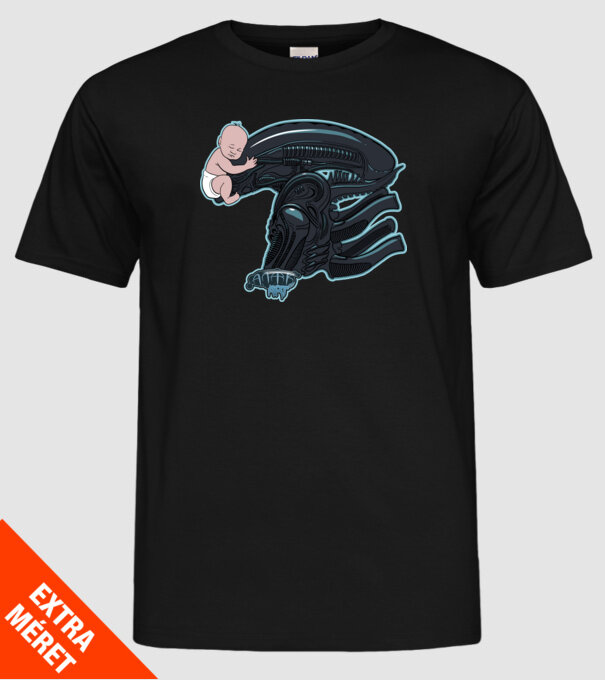 Facehugger1 minta fekete pólón