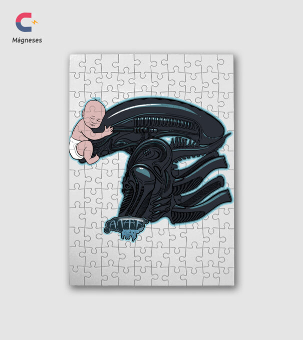 Facehugger1 minta fehér pólón