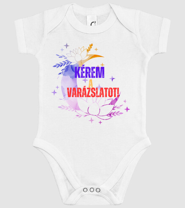 KÉREM a varázslatot minta fehér pólón