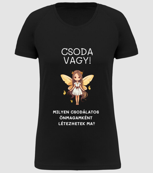 CSODA VAGY! minta fekete pólón