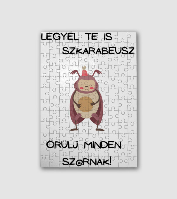 Legyél Te is szkarabeusz (1) minta fehér pólón
