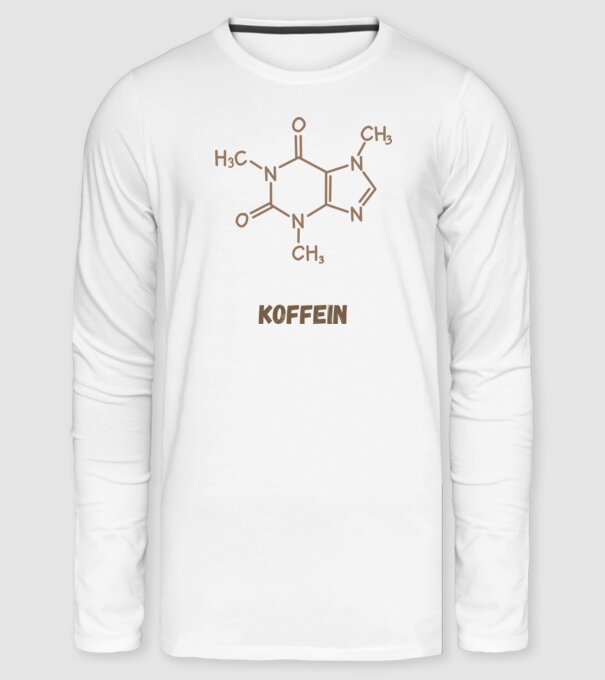 Koffein minta fehér pólón