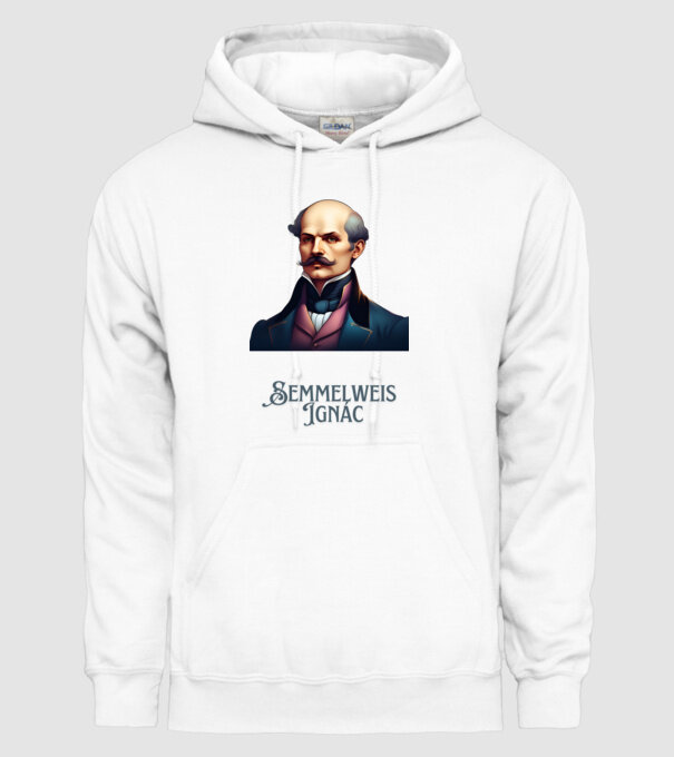 Semmelweis Ignác minta fehér pólón