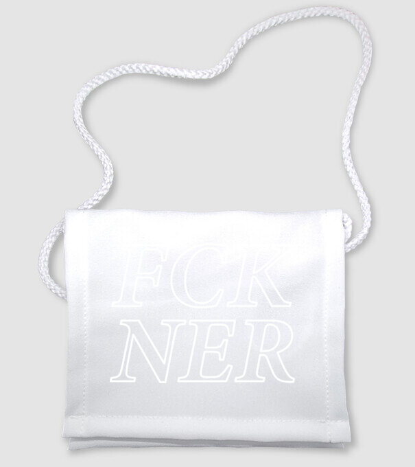FCK NER - fehér minta fehér pólón