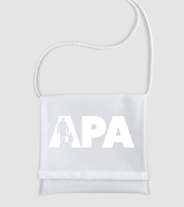Apa - fehér minta fehér pólón