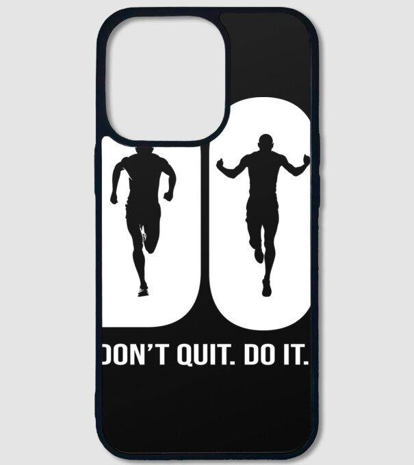 Do it. Don't quit! - Csináld. Ne add fel! - fehér minta fekete pólón