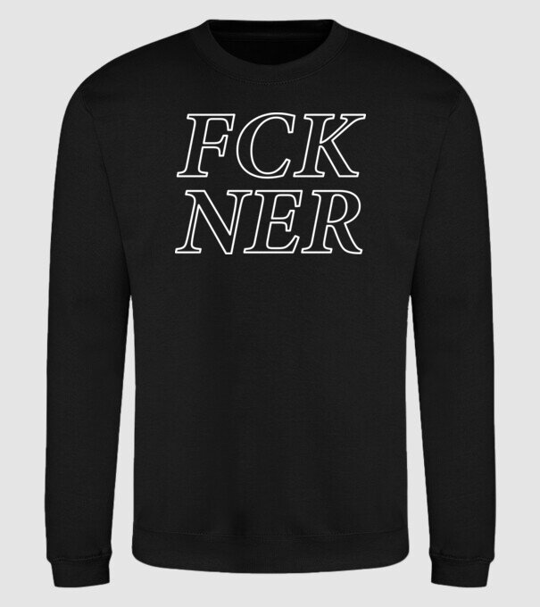 FCK NER - fehér minta fekete pólón
