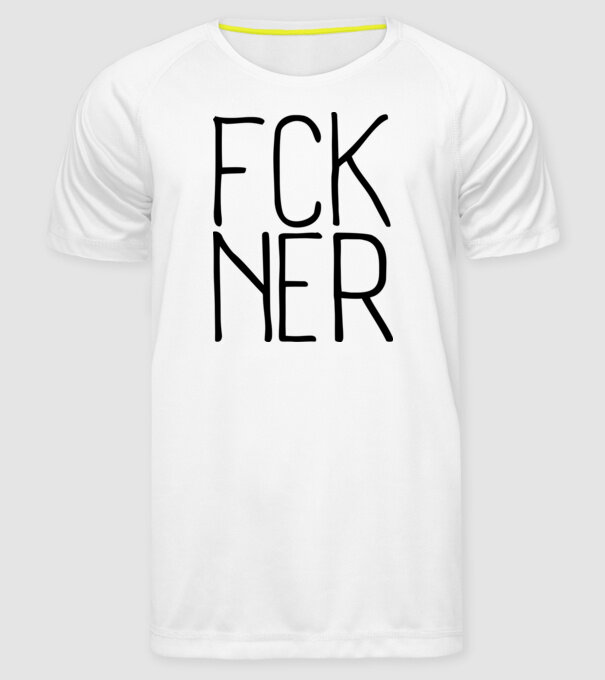 FCK NER - fekete minta fehér pólón