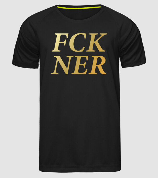FCK NER - arany minta fekete pólón
