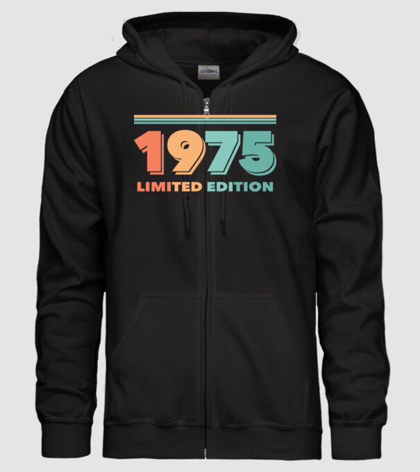 1975 retro - limited edtion minta fekete pólón