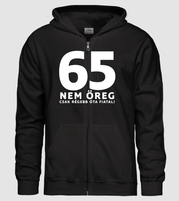 65 - nem öreg - fehér minta fekete pólón