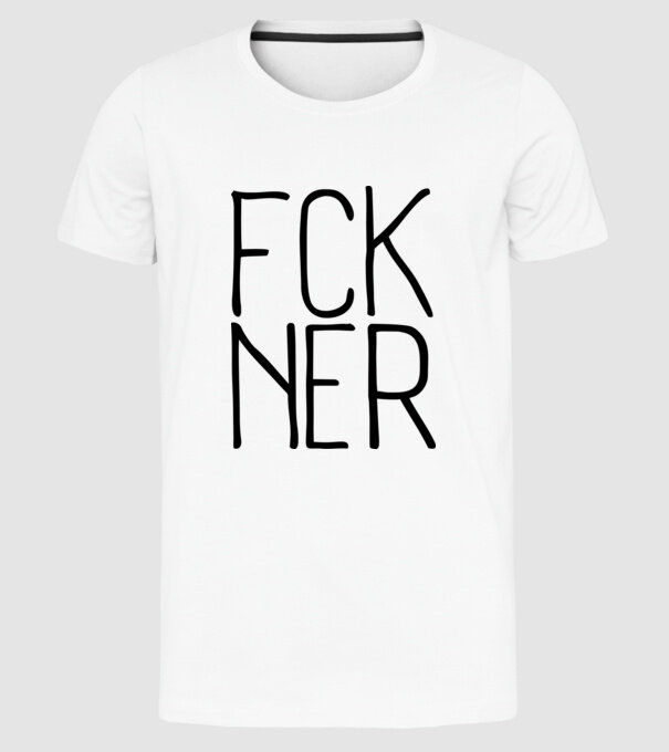 FCK NER - fekete minta fehér pólón