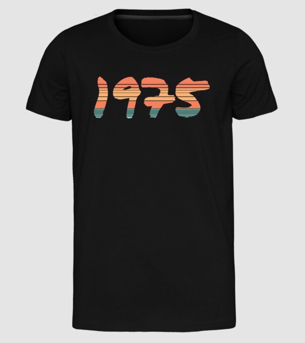 1975 retro minta fekete pólón