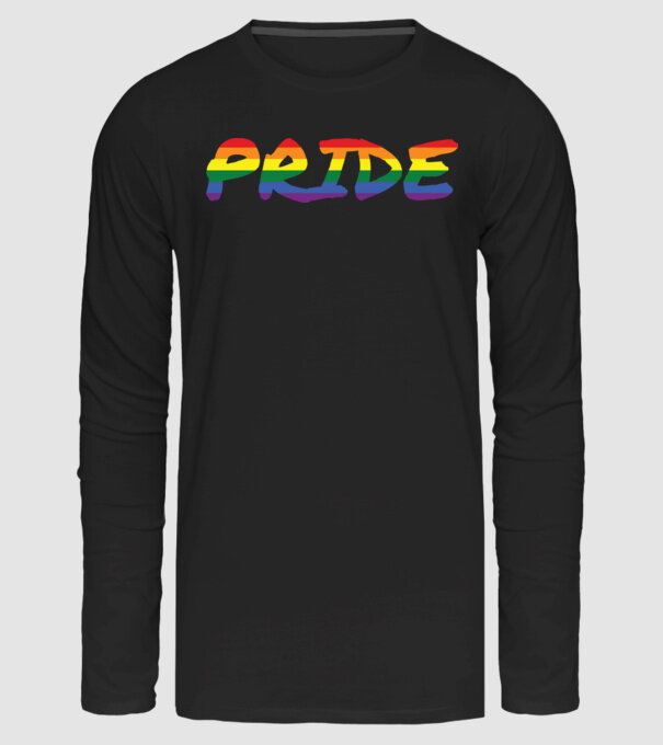 Pride rainbow / szivárvány minta fekete pólón
