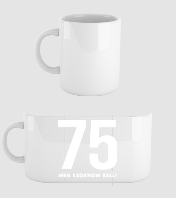 75 - még szoknom kell - fehér minta fehér pólón