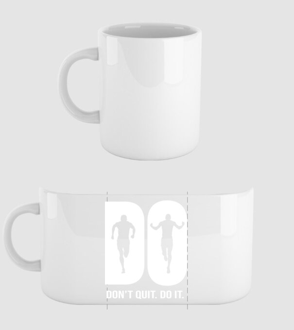 Do it. Don't quit! - Csináld. Ne add fel! - fehér minta fehér pólón