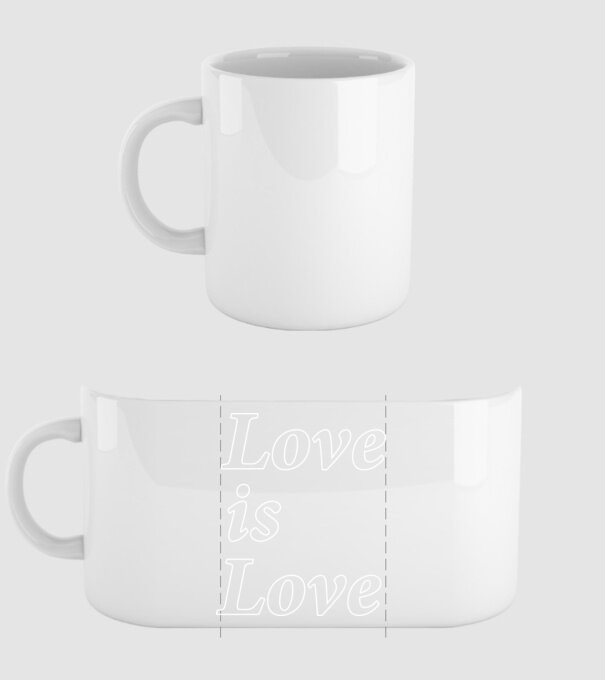 Love is Love - fehér minta fehér pólón