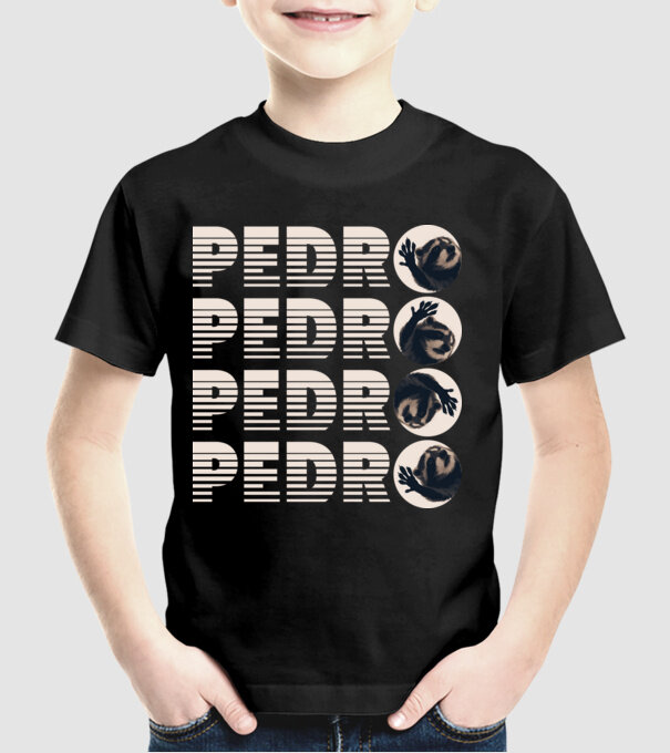 Pedro - Retro 3 minta fekete pólón