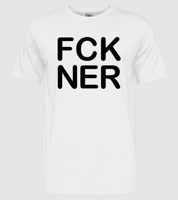FCK NER minta fehér pólón