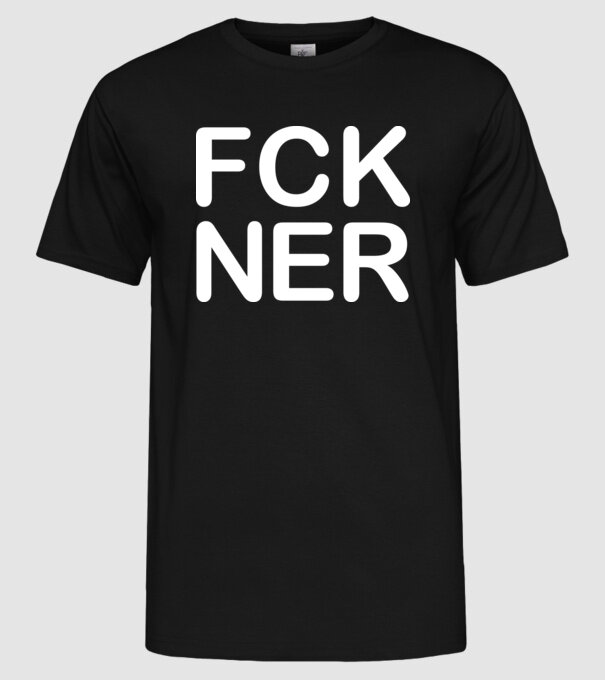 FCK NER - fehér minta fekete pólón