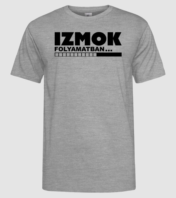 Izmok folyamatban - fekete minta szürke pólón