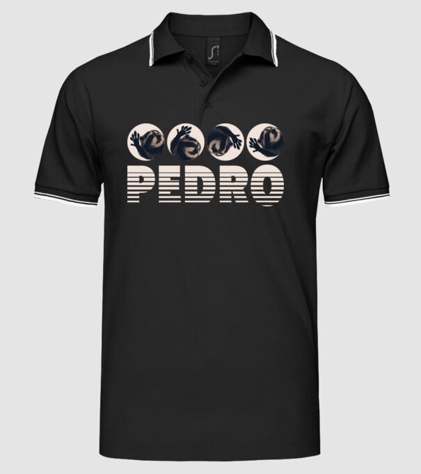 Pedro - Retro 4 minta fekete pólón