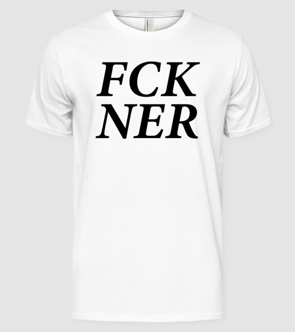 FCK NER minta fehér pólón