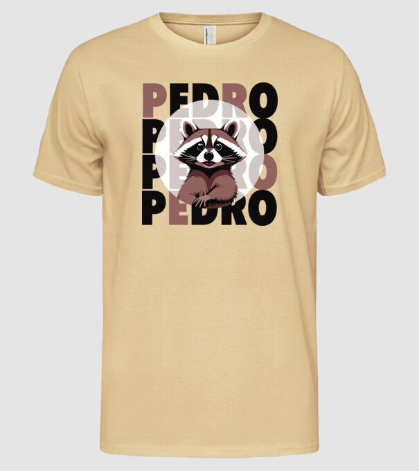 Pedro minta homokszín pólón