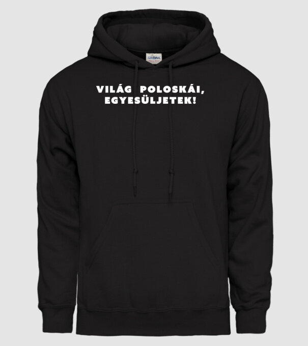 Világ poloskái, egyesüljetek! - fehér minta fekete pólón