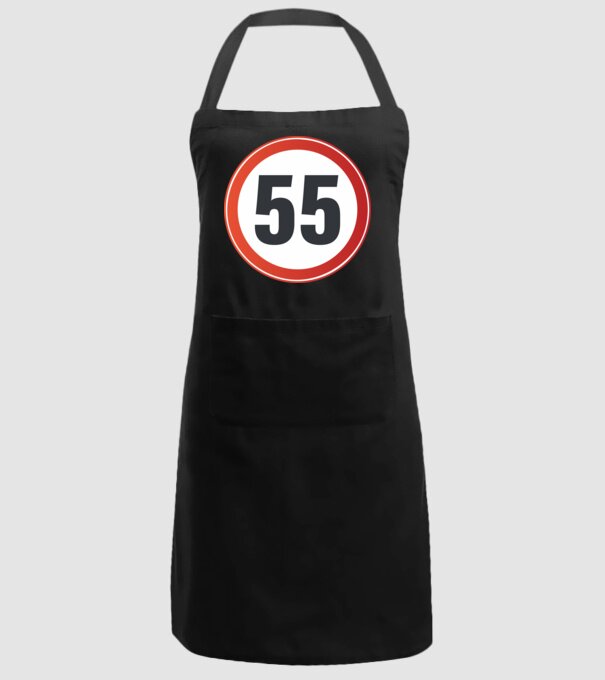 55-ös tábla minta fekete pólón