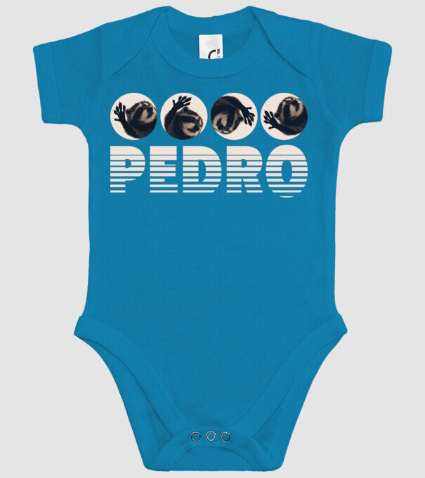 Pedro - Retro 4 minta türkiz pólón