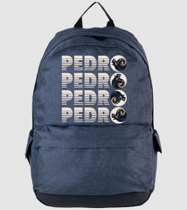 Pedro - Retro 3 minta farmerkék pólón