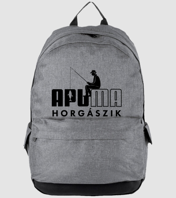 Apuma: Horgászik minta szürke pólón