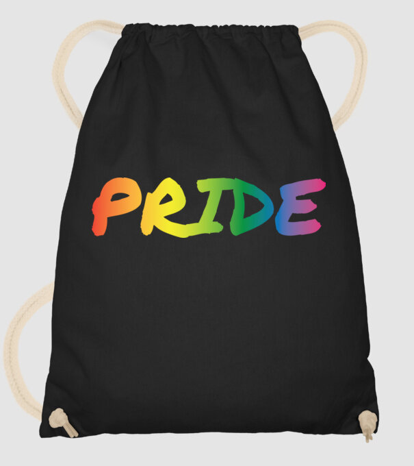 Pride - rainbow - szivárvány minta fekete pólón