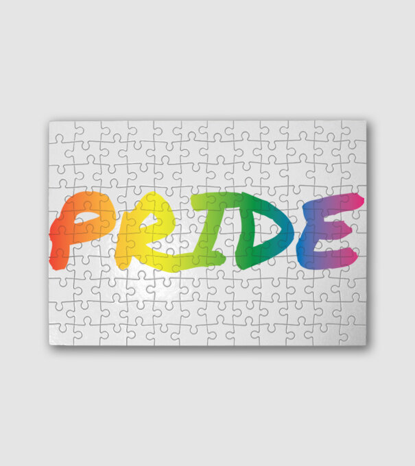 Pride - rainbow - szivárvány minta fehér pólón