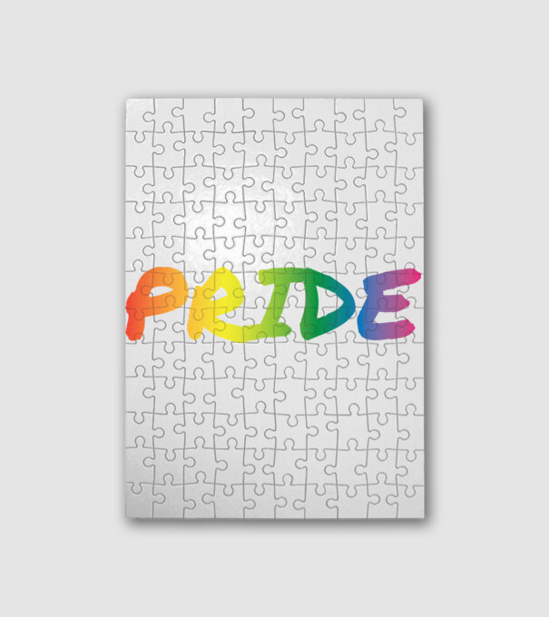 Pride - rainbow - szivárvány minta fehér pólón