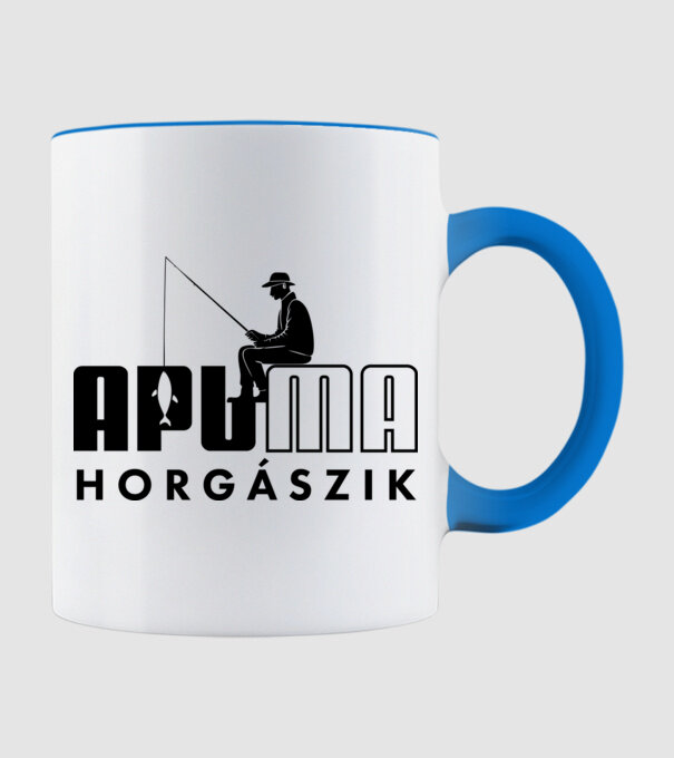 Apuma: Horgászik minta világoskék pólón