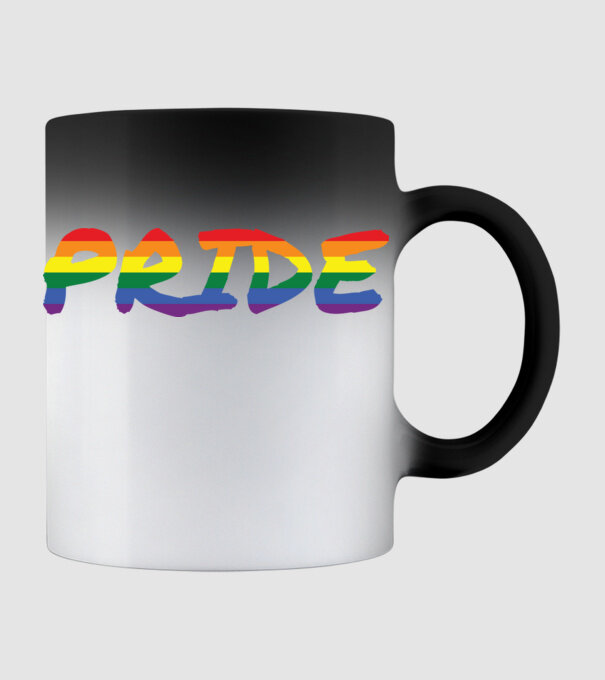 Pride rainbow / szivárvány minta fekete pólón