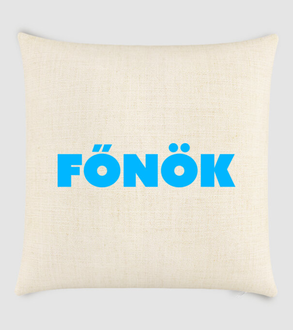 Főnök - kék minta homokszín pólón
