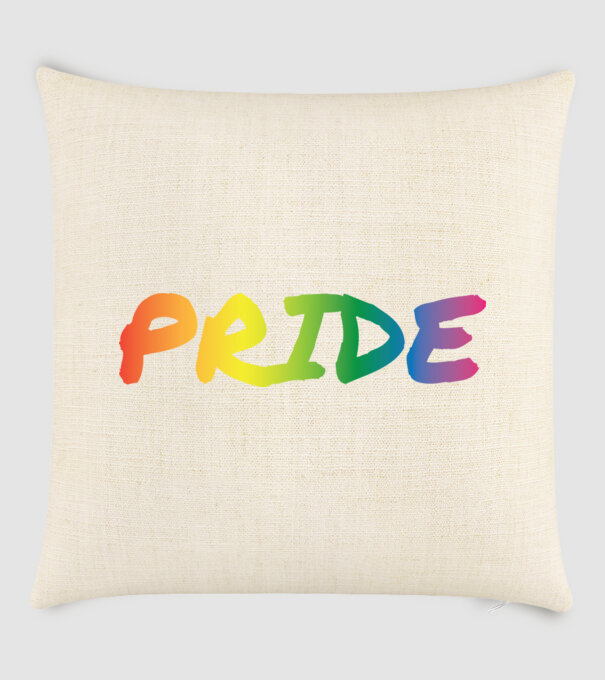 Pride - rainbow - szivárvány minta homokszín pólón