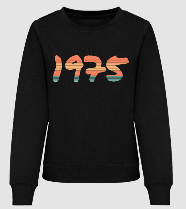 1975 retro minta fekete pólón