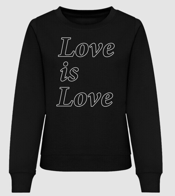 Love is Love - fehér minta fekete pólón
