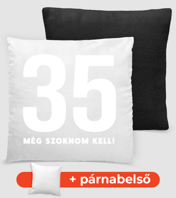 35 - még szoknom kell - fehér minta fekete pólón