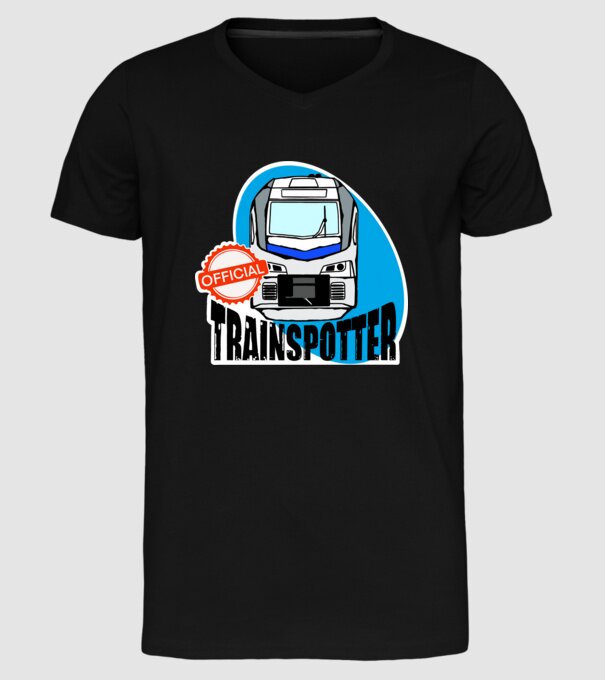 OFFICIAL trainspotter x minta fekete pólón