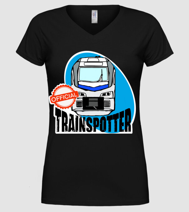 OFFICIAL trainspotter x minta fekete pólón