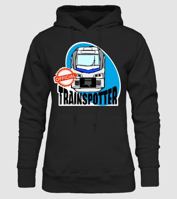 OFFICIAL trainspotter x minta fekete pólón